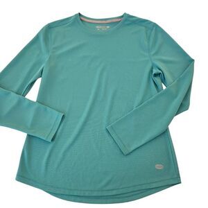 Reel Legends Womens Freeline Performance Outfitters Athletic Shirt Green Medium